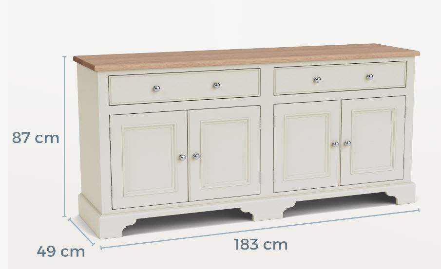 Chichester Sideboard 6ft in Shingle
