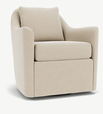 Cleo Swivel Armchair in Signature Linen Calico