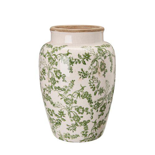 Green Floral Vase