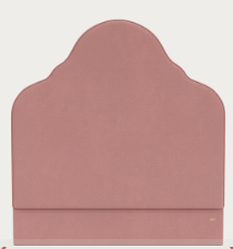 Clemmie Double Headboard in Isla Old Rose Velvet